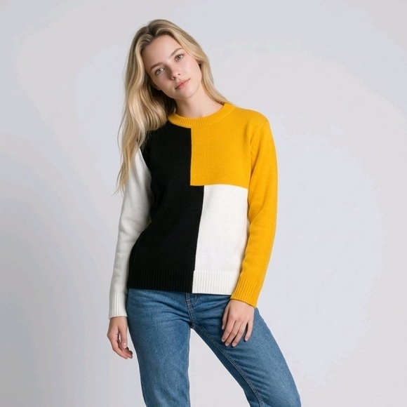 Color Block Knit Sweater - Picture 5 of 13